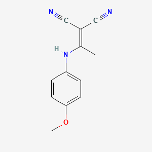 [1-(4-Methoxyanilino)ethylidene]propanedinitrile