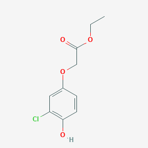 molecular formula C10H11ClO4 B8682887 ethyl 2-(3-chloro-4-hydroxyphenoxy)acetate 