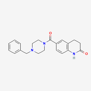 6-(4-Benzylpiperazine-1-carbonyl)-1,2,3,4-tetrahydroquinolin-2-one