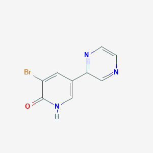 3-Bromo-5-(pyrazin-2-yl)pyridin-2(1H)-one