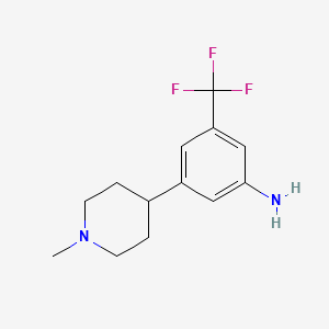 3-(1-Methylpiperidin-4-yl)-5-(trifluoromethyl)aniline