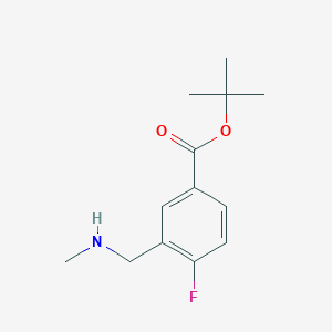 Tert-butyl 4-fluoro-3-(methylaminomethyl)benzoate