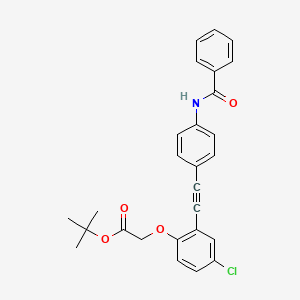 Tert-butyl(2-{[4-(benzoylamino)phenyl]ethynyl}-4-chlorophenoxy)acetate