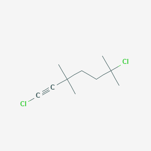 molecular formula C10H16Cl2 B8682980 1,6-Dichloro-3,3,6-trimethylhept-1-yne CAS No. 109749-70-4