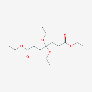 molecular formula C15H28O6 B8682997 Diethyl 4,4-diethoxyheptanedioate 