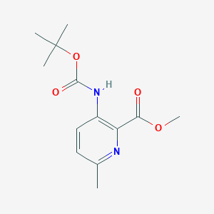 molecular formula C13H18N2O4 B8683001 Methyl 3-(Boc-amino)-6-methylpicolinate 