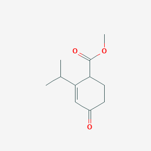 molecular formula C11H16O3 B8683135 methyl 4-oxo-2-propan-2-ylcyclohex-2-ene-1-carboxylate 