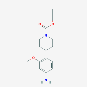 molecular formula C17H26N2O3 B8683174 Tert-butyl 4-(4-amino-2-methoxyphenyl)piperidine-1-carboxylate 