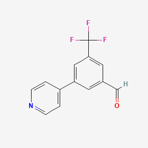 3-(Pyridin-4-yl)-5-(trifluoromethyl)benzaldehyde