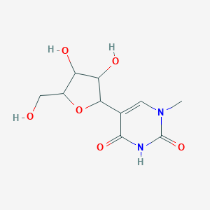 molecular formula C10H14N2O6 B086832 5-(3,4-Dihydroxy-5-hydroxymethyltetrahydrofuran-2-yl)-1-methyl-1H-pyrimidine-2,4-dione CAS No. 13860-38-3