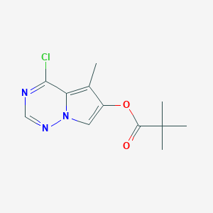 4-Chloro-5-methylpyrrolo[2,1-f][1,2,4]triazin-6-yl pivalate
