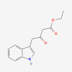 molecular formula C14H15NO3 B8683312 Ethyl 4-(3-indolyl)-3-oxobutyrate 