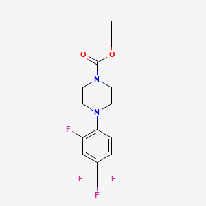 molecular formula C16H20F4N2O2 B8683408 4-(2-Fluoro-4-trifluoromethylphenyl)piperazine-1-carboxylic acid tert-butyl ester CAS No. 847547-01-7
