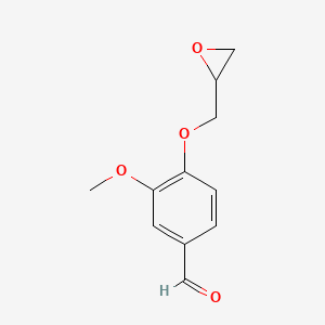 molecular formula C11H12O4 B8683491 3-Methoxy-4-(oxiran-2-ylmethoxy)benzaldehyde CAS No. 22590-66-5