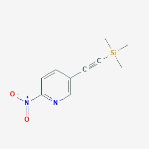 molecular formula C10H12N2O2Si B8683567 2-Nitro-5-trimethylsilanylethynyl-pyridine 