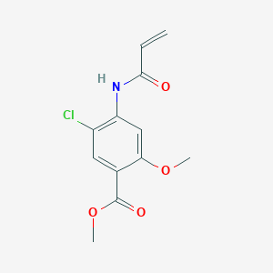 molecular formula C12H12ClNO4 B8683670 methyl 5-chloro-2-methoxy-4-(prop-2-enoylamino)benzoate 
