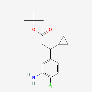Tert-butyl 3-(3-amino-4-chlorophenyl)-3-cyclopropylpropanoate