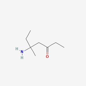 molecular formula C8H17NO B8683820 5-Amino-5-methylheptan-3-one CAS No. 61683-62-3