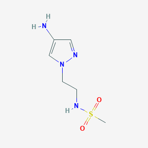 molecular formula C6H12N4O2S B8683837 N-(2-(4-amino-1H-pyrazol-1-yl)ethyl)methanesulfonamide 