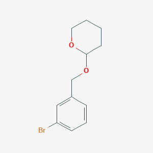molecular formula C12H15BrO2 B8683845 3-(Tetrahydropyranyloxymethyl)bromobenzene 
