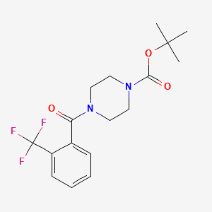 molecular formula C17H21F3N2O3 B8683871 4-(2-(Trifluoromethyl)benzoyl)piperazine-1-carboxylic acid tert-butyl ester 