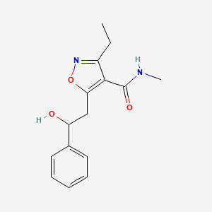 3-Ethyl-5-(2-hydroxy-2-phenylethyl)-N-methyl-1,2-oxazole-4-carboxamide