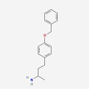 molecular formula C17H21NO B8683876 1-Methyl-3-(4-benzyloxyphenyl)propylamine 