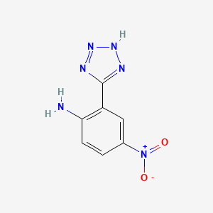 molecular formula C7H6N6O2 B8683928 4-nitro-2-(2H-tetrazol-5-yl)aniline CAS No. 54013-20-6