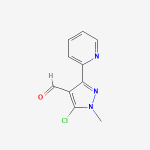 5-chloro-1-methyl-3-(pyridin-2-yl)-1H-pyrazole-4-carbaldehyde