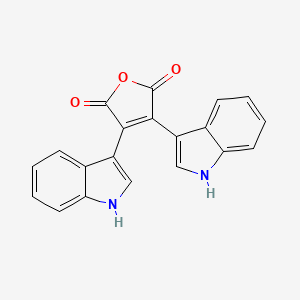 molecular formula C20H12N2O3 B8683997 2,5-Furandione, 3,4-di-1H-indol-3-yl- CAS No. 115684-57-6