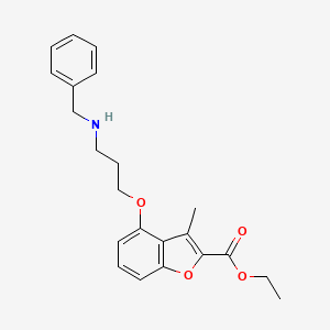 molecular formula C22H25NO4 B8684180 ethyl 4-[3-(benzylamino)propoxy]-3-methyl-1-benzofuran-2-carboxylate 