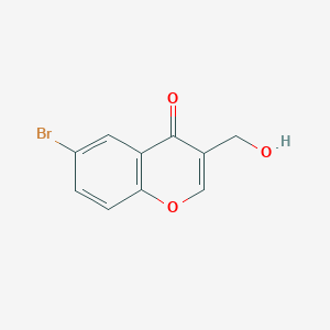 molecular formula C10H7BrO3 B8684280 6-Bromo-3-(hydroxymethyl)-4H-chromen-4-one 