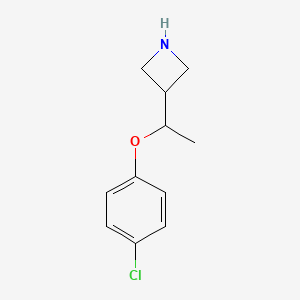 molecular formula C11H14ClNO B8684398 3-(1-(4-Chlorophenoxy)ethyl)azetidine 