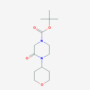 molecular formula C14H24N2O4 B8684487 tert-butyl 3-oxo-4-(tetrahydro-2H-pyran-4-yl)piperazine-1-carboxylate 