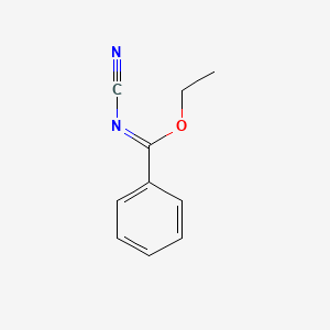 molecular formula C10H10N2O B8684543 ethyl N-cyanobenzimidate 