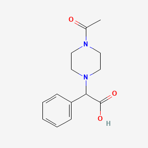 molecular formula C14H18N2O3 B8684624 2-(4-Acetylpiperazin-1-YL)-2-phenylacetic acid 