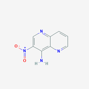molecular formula C8H6N4O2 B8684658 3-Nitro-1,5-naphthyridin-4-amine CAS No. 85938-75-6