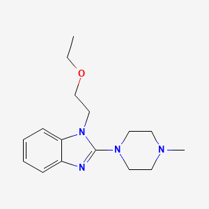 molecular formula C16H24N4O B8684694 1-(2-Ethoxyethyl)-2-(4-methylpiperazin-1-yl)benzimidazole CAS No. 87233-65-6