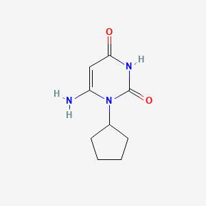 molecular formula C9H13N3O2 B8684714 6-Amino-1-cyclopentyl-2,4(1h,3h)-pyrimidinedione 