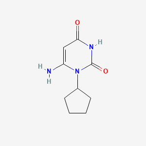 molecular formula C9H13N3O2 B8684714 6-amino-1-cyclopentylpyrimidine-2,4(1H,3H)-dione 