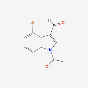 molecular formula C11H8BrNO2 B8684715 1-Acetyl-4-bromo-1H-indole-3-carbaldehyde CAS No. 98600-35-2