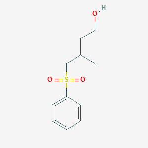 molecular formula C11H16O3S B8684719 4-(Benzenesulfonyl)-3-methylbutan-1-ol CAS No. 60012-69-3