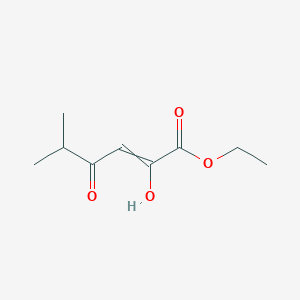 molecular formula C9H14O4 B8684726 Ethyl 2-hydroxy-5-methyl-4-oxohex-2-enoate CAS No. 663605-58-1