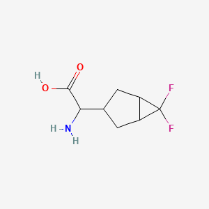 molecular formula C8H11F2NO2 B8684733 Amino(6,6-difluorobicyclo[3.1.0]hex-3-yl)acetic acid 