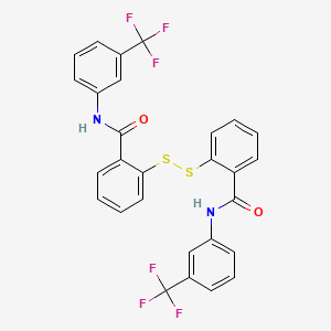 molecular formula C28H18F6N2O2S2 B8684786 2,2'-Dithiobis(N-(3-(trifluoromethyl)phenyl)benzamide) CAS No. 96835-63-1