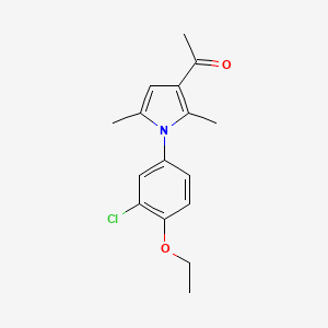 molecular formula C16H18ClNO2 B8684789 1-[1-(3-Chloro-4-ethoxyphenyl)-2,5-dimethyl-1H-pyrrol-3-yl]ethan-1-one CAS No. 647841-75-6