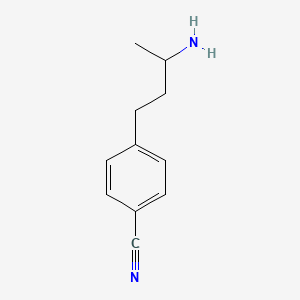 molecular formula C11H14N2 B8684792 4-(3-aminobutyl)benzonitrile CAS No. 74697-69-1