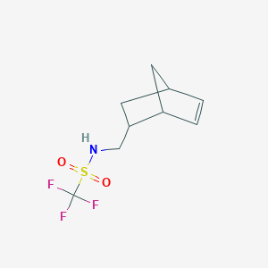 molecular formula C9H12F3NO2S B8684804 N-[(Bicyclo[2.2.1]hepta-5-ene-2-yl)methyl]trifluoromethanesulfonamide 