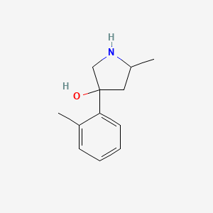 molecular formula C12H17NO B8684823 5-Methyl-3-(2-methylphenyl)pyrrolidin-3-ol CAS No. 1003562-08-0