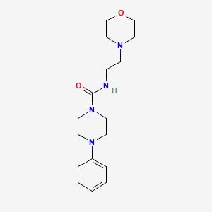 molecular formula C17H26N4O2 B8684837 4-Phenyl-N-(2-morpholinoethyl)piperazine-1-carboxamide 